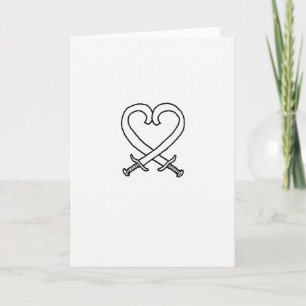 Simple Sword Heart Card