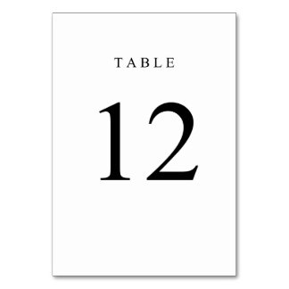 Simple Table Number - 12