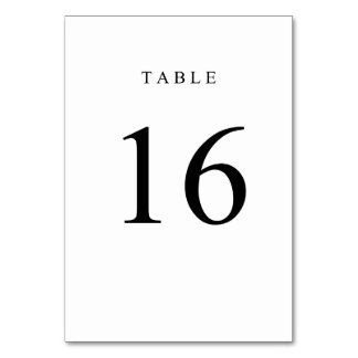 Simple Table Number - 16