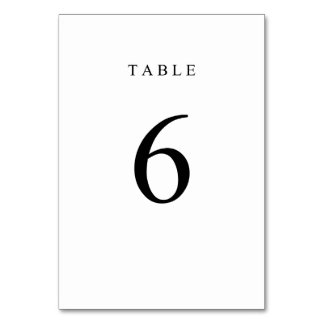 Simple Table Number - 6