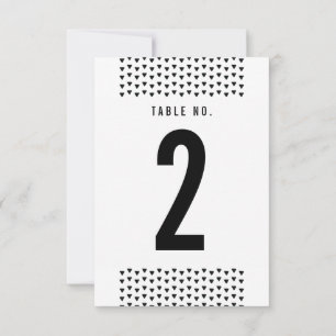 SIMPLE TABLE NUMBER modern triangle pattern black