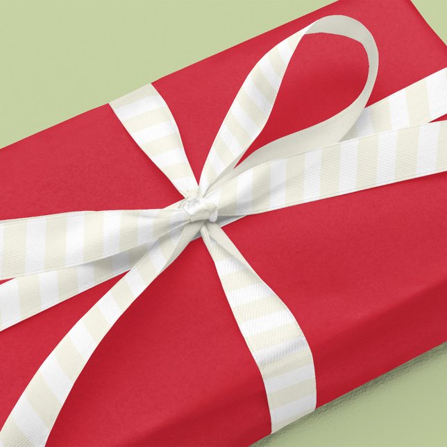 Simple Tan Striped Elegant Minimalist Satin Ribbon (Simple gold striped ribbon)