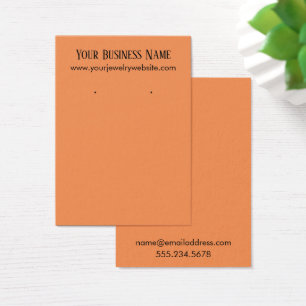 Simple Tangerine Earring Holder Display Cards