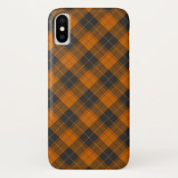 Simple tartan diagonal pattern in dark orange