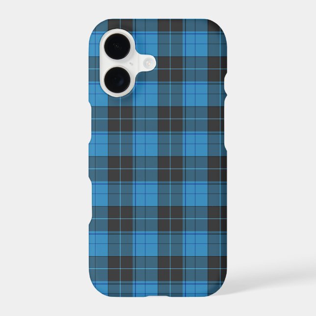 Simple tartan pattern in dark blue (Back)