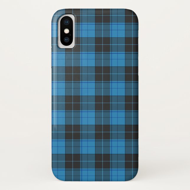 Simple tartan pattern in dark blue Case-Mate iPhone case (Back)