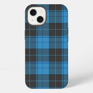 Simple tartan pattern in dark blue iPhone 13 case