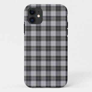 Simple tartan pattern in grey iPhone 11 case