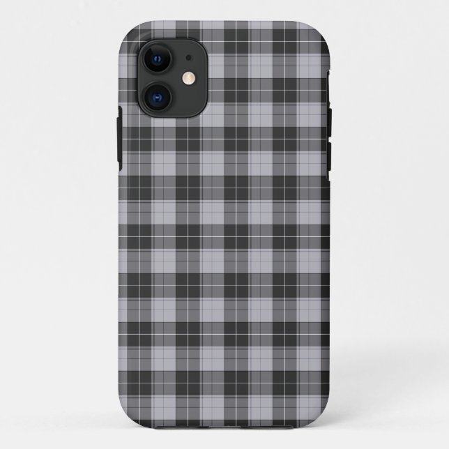 Simple tartan pattern in grey Case-Mate iPhone case (Back)