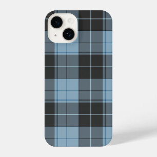 Simple tartan pattern in light blue iPhone 14 case