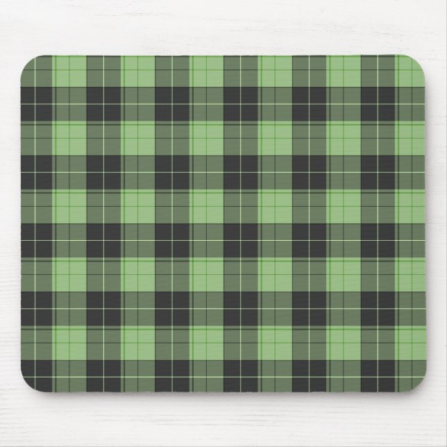 Simple tartan pattern in Light green Mouse Pad (Front)