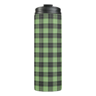 Simple tartan pattern in Light green Thermal Tumbler
