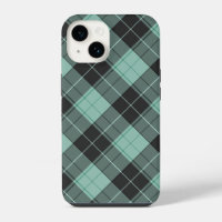 Simple tartan pattern in turquoise Case-Mate iPhon