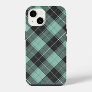 Simple tartan pattern in turquoise Case-Mate iPhon iPhone 14 Case