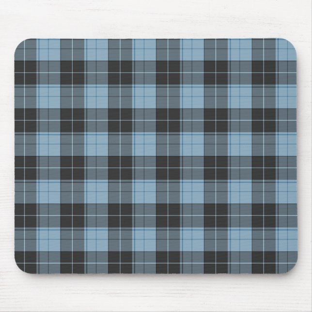 Simple tartan pattern in turquoise mouse pad (Front)