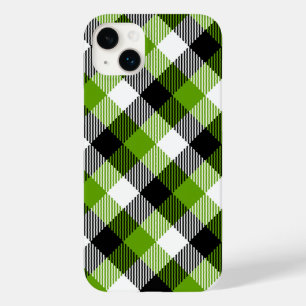 Simple Tartan Plaids Neon Green Case-Mate iPhone 14 Plus Case