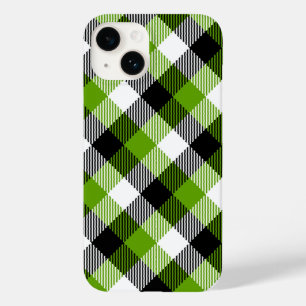 Simple Tartan Plaids Neon Green  Case-Mate iPhone 14 Case