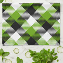 Simple Tartan Plaids Neon Green 