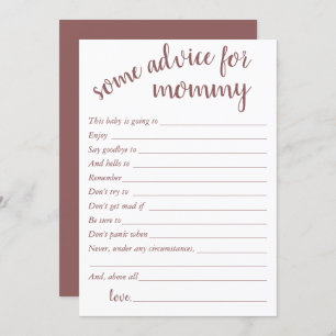 Simple Taupe Advice Desert Rose Keepsake Card