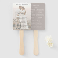 Simple Taupe Elegant Wedding Program