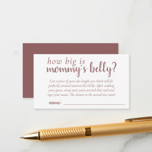 Simple Taupe Game   Dessert Rose Mommys Belly Enclosure Card