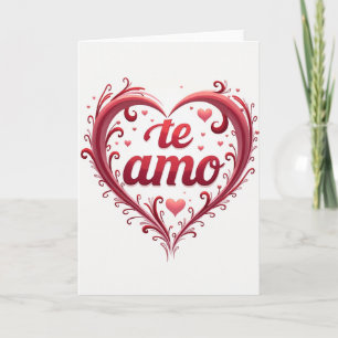 Simple Te Amo Heart Card