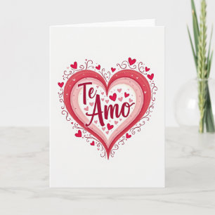 Simple Te Amo Layered Heart Card