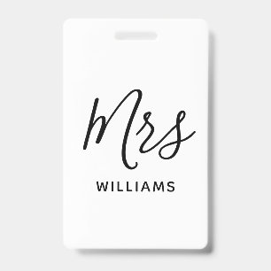 Simple Teacher Personalised Name Lanyard ID Badge