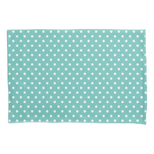Simple Teal And White Polka Dot  Pillowcase