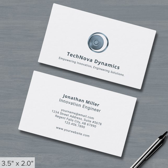 Simple Technology Business Cards (Creator Uploaded)