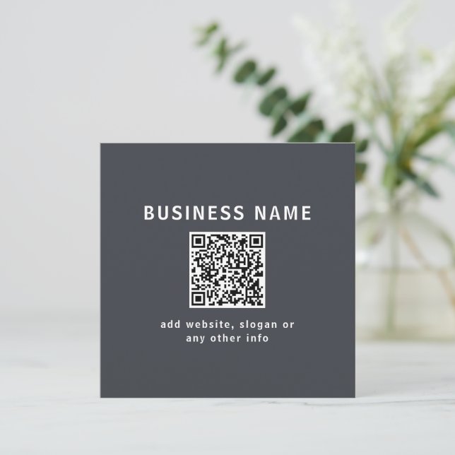 Simple Template for your QR code | Dark Grey (Standing Front)