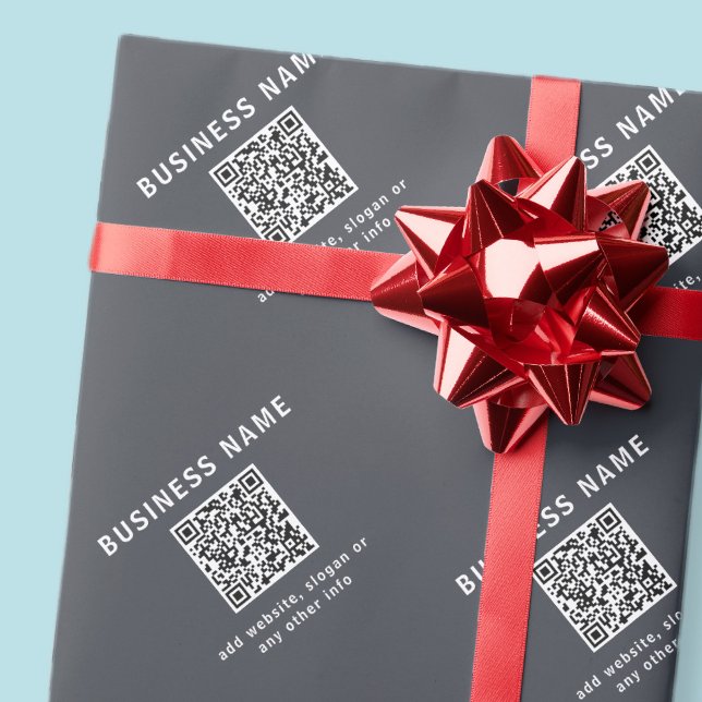 Simple Template for your QR code | Dark Grey Wrapping Paper (Creator Uploaded)