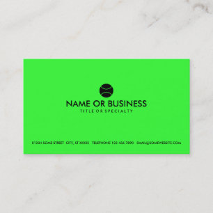 simple tennis business card