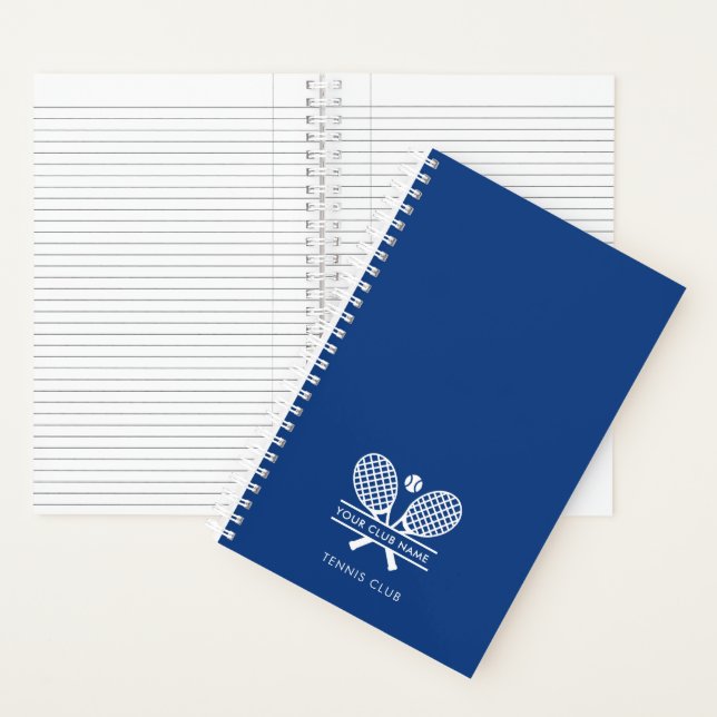 Simple Tennis Country Club Name Coach Any Colour Notebook (Inside)