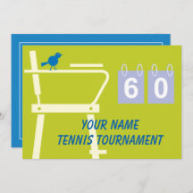 Simple tennis tournament invitation template