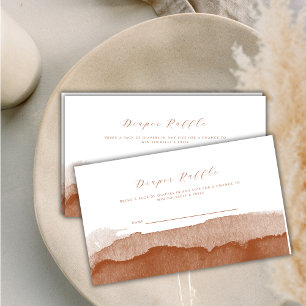 Simple Terracotta Boho Diaper Raffle Baby Shower Enclosure Card
