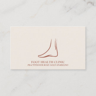 Simple Terracotta Cares Podiatry Practioner Doctor Business Card