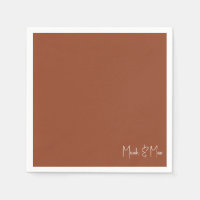 Simple Terracotta Script Names Wedding Cocktail