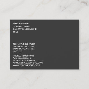 Simple Text 02 - Grey Business Card