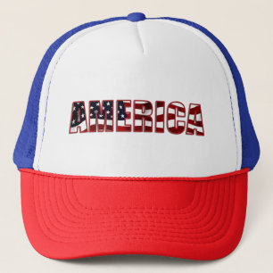 Simple Text America Trucker Hat