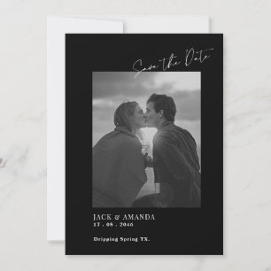 Simple text and photo Wedding save the date