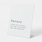 Simple Text Black White Favors Wedding