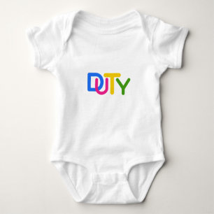 Simple text design baby bodysuit