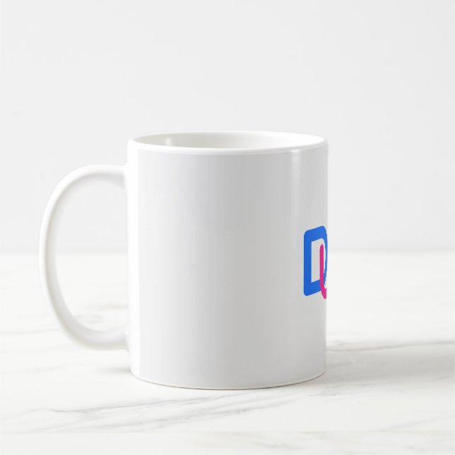 Simple text design coffee mug (Left)