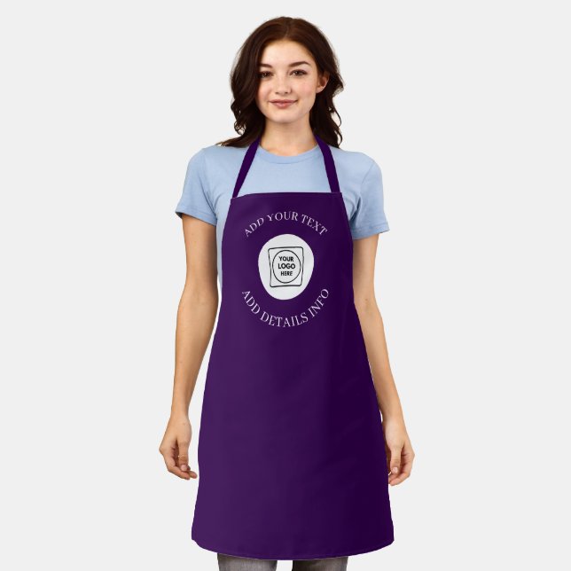 Simple Text Logo Design for Business Promotion Apron (Worn)
