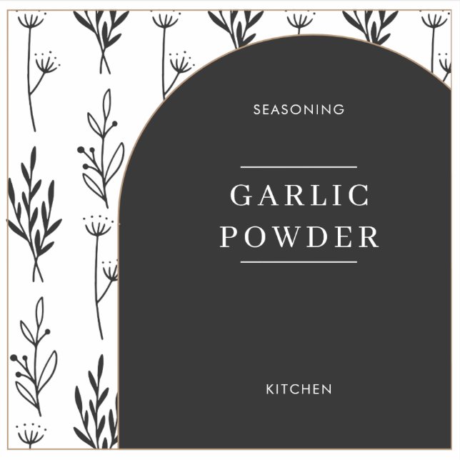 Simple Text Minimal Kitchen Pantry Jar Labels (Front)