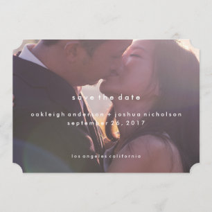 Simple Text   Modern Photo Save the Date