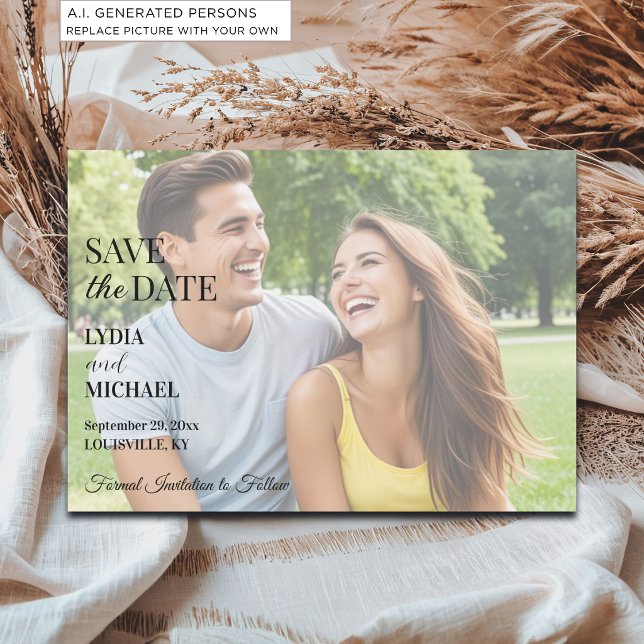 Simple Text Overlay Photo Save The Date (Creator Uploaded)