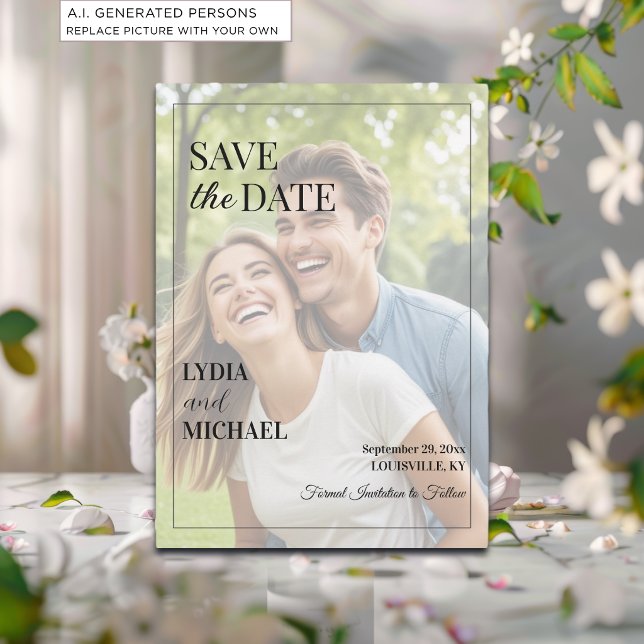 Simple Text Overlay Photo Save The Date (Creator Uploaded)