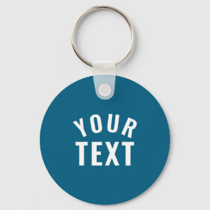 Simple Text Template Womens Long Sleeve Black _1 Key Ring
